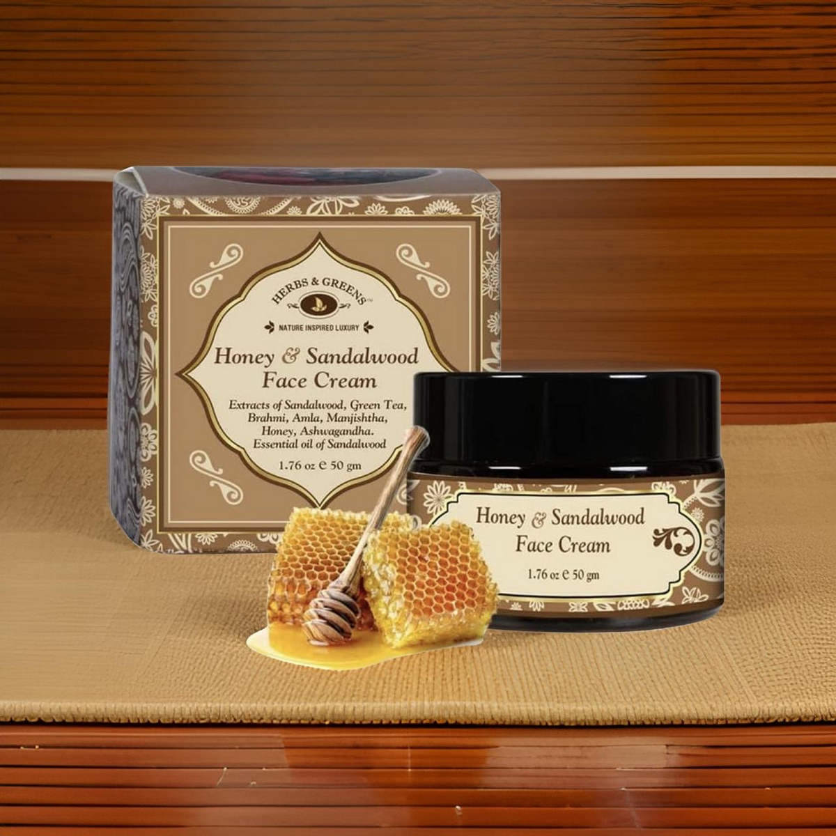 Honey & Sandalwood Face Cream 50 Gm (Unisex/Day & Night/Dry/Combination Skin)