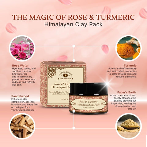Herbs & Greens Rose & Turmeric Himalayan Clay Pack