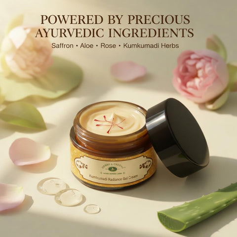 HERBS & GREENS Greens Ayurvedic Kumkumadi Radiance Moisturising Face Cream