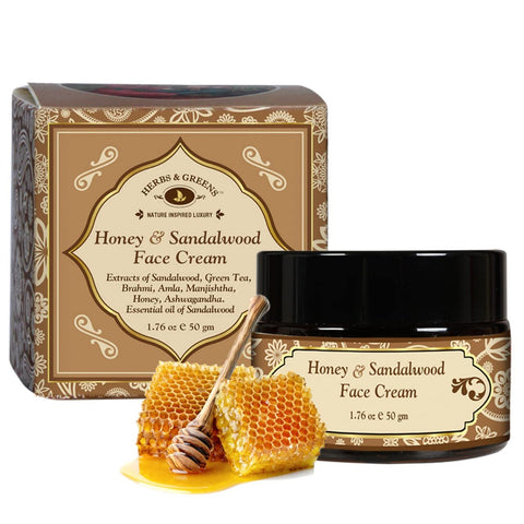 Herbs & Greens Skin Brightening & Anti-aging Honey and Sandalwood Face Cream
