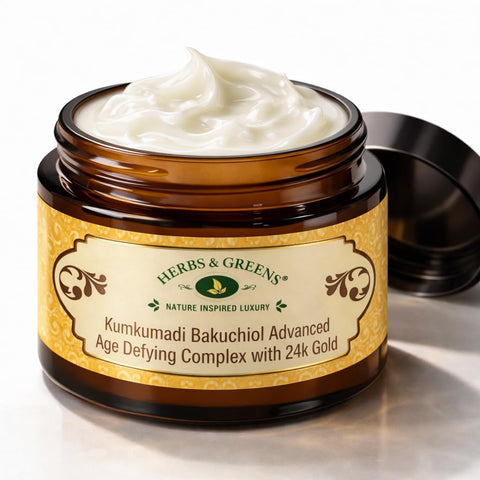 Herbs & Greens Kumkumadi Gold Bakuchiol Ceramides & Peptides Anti Aging Face Cream