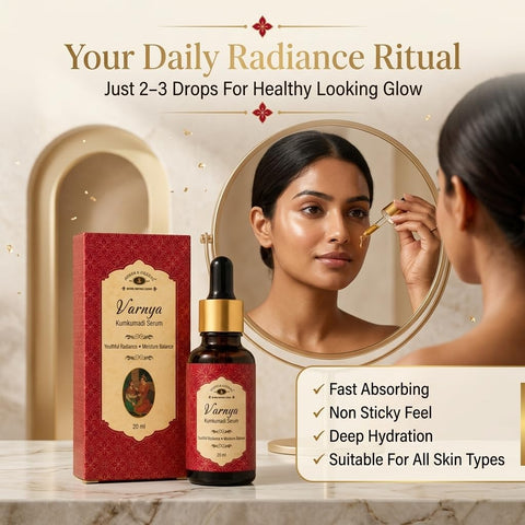 Herbs & Greens Ayurvedic Kumkumadi Advanced Face Serum For Glowing Skin, Dull and Uneven Skin