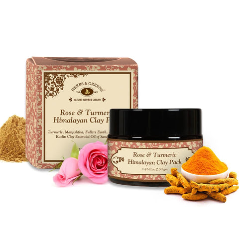 Herbs & Greens Rose & Turmeric Himalayan Clay Pack