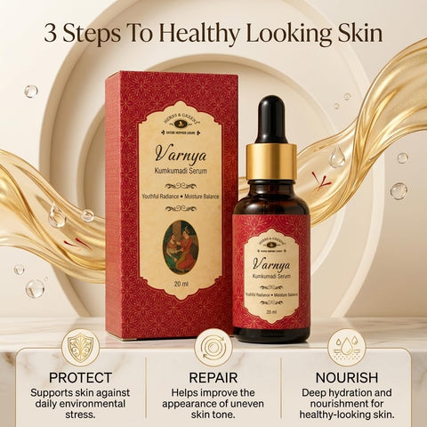 Herbs & Greens Ayurvedic Kumkumadi Advanced Face Serum For Glowing Skin, Dull and Uneven Skin