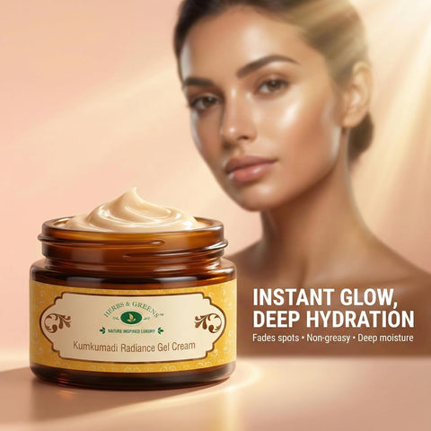 HERBS & GREENS Greens Ayurvedic Kumkumadi Radiance Moisturising Face Cream