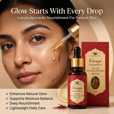Herbs & Greens Ayurvedic Kumkumadi Advanced Face Serum For Glowing Skin, Dull and Uneven Skin