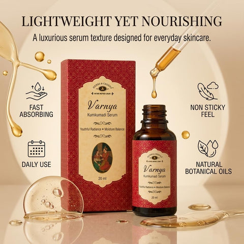 Herbs & Greens Ayurvedic Kumkumadi Advanced Face Serum For Glowing Skin, Dull and Uneven Skin