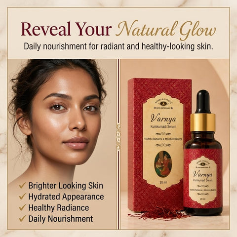 Herbs & Greens Ayurvedic Kumkumadi Advanced Face Serum For Glowing Skin, Dull and Uneven Skin