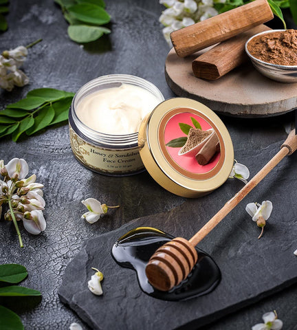 Herbs & Greens Skin Brightening & Anti-aging Honey and Sandalwood Face Cream