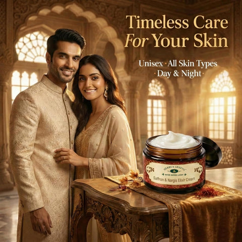 Herbs & Greens Zafrani Nargis Natural Vitamin C Saffron & Nargis Anti Aging Elixir Cream