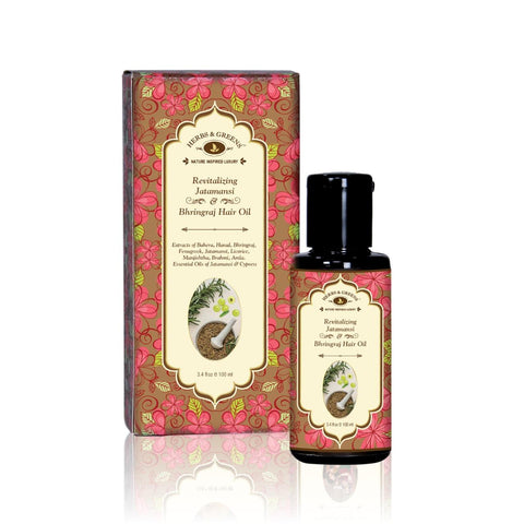 Revitalizing Jatamansi Bhringraj Hair Oil, 11 Herbs/Hairfall/Damage/Dandruff, 100 Ml