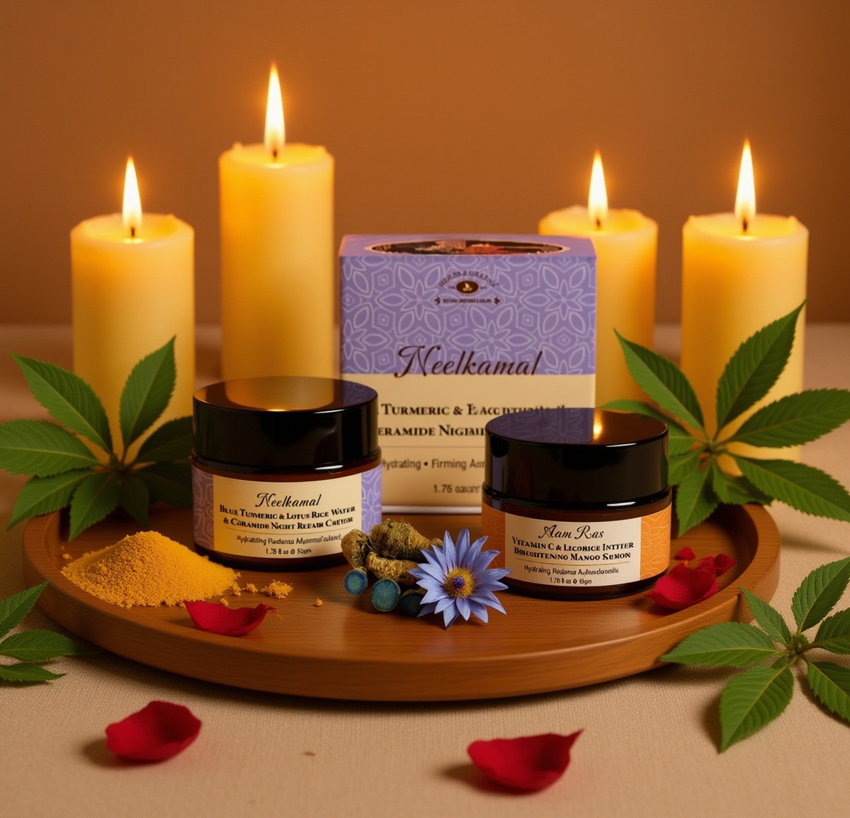 2 Step Natural Skin Brightening & Ceramide Skin Barrier Protection Day & Night Face Care Regime, 50 Gm Each (Unisex, All Skin)