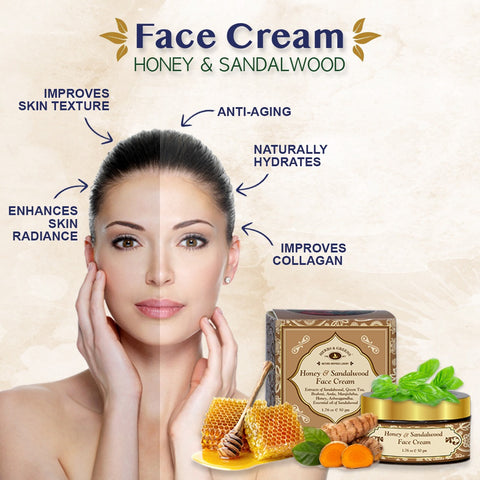 Honey & Sandalwood Face Cream 50 Gm (Unisex/Day & Night/Dry/Combination Skin)