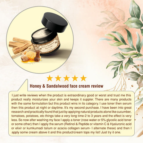 Honey & Sandalwood Face Cream 50 Gm (Unisex/Day & Night/Dry/Combination Skin)