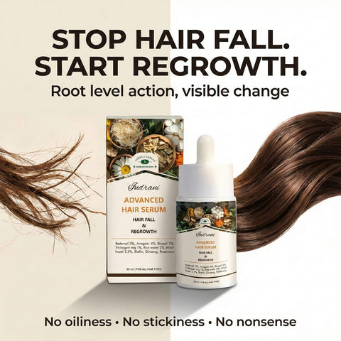 Herbs & Greens Advanced Hair Fall Regrowth Serum   Clinically Inspired Serum for Thinning & Breakage