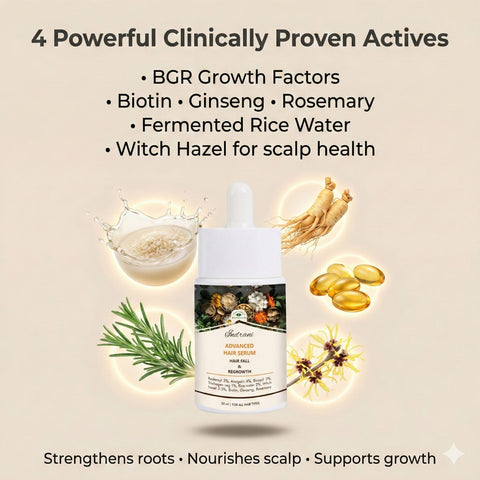 Herbs & Greens Advanced Hair Fall Regrowth Serum   Clinically Inspired Serum for Thinning & Breakage