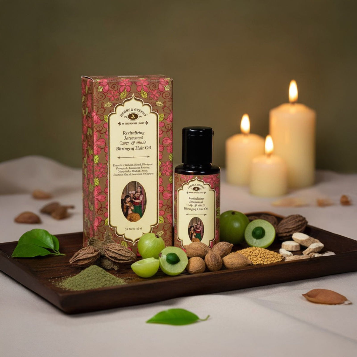 Revitalizing Jatamansi Bhringraj Hair Oil, 11 Herbs/Hairfall/Damage/Dandruff, 100 Ml