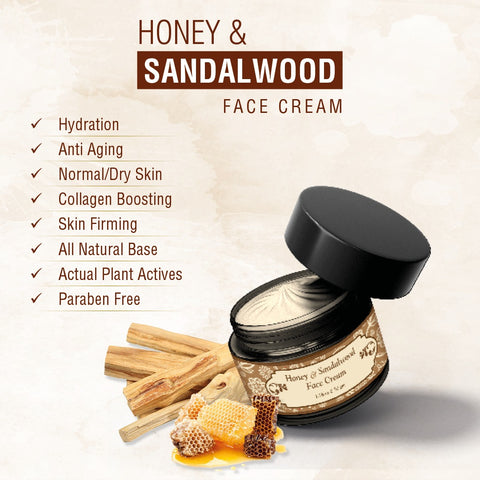 Honey & Sandalwood Face Cream 50 Gm (Unisex/Day & Night/Dry/Combination Skin)