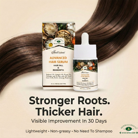Herbs & Greens Advanced Hair Fall Regrowth Serum   Clinically Inspired Serum for Thinning & Breakage
