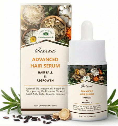 Herbs & Greens Advanced Hair Fall Regrowth Serum   Clinically Inspired Serum for Thinning & Breakage
